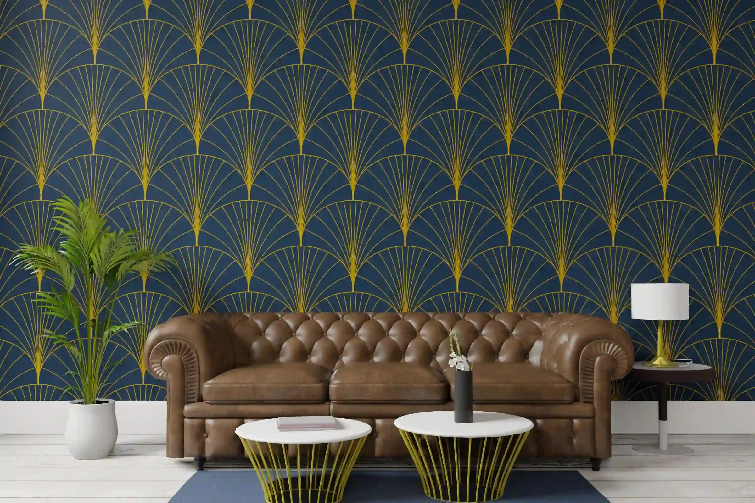 Residential bedroom with professionally installed wallpaper in Las Vegas